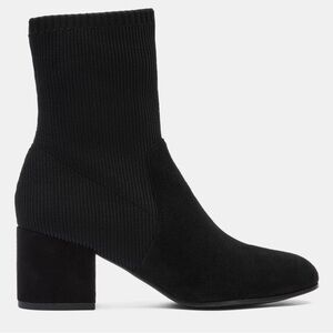 Eileen Fisher Black Suede Sock Booties